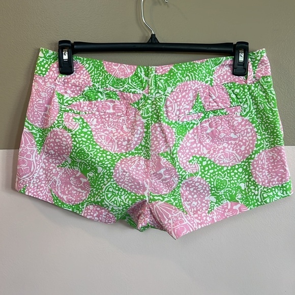 Lilly Pulitzer Limeade Cheat Ya Pink Walsh Shorts - Picture 3 of 5
